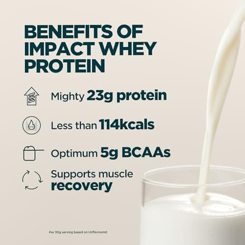 My Protein Impact Whey Protein Vanilla and Raspberry Flavour 1kg - Image 4