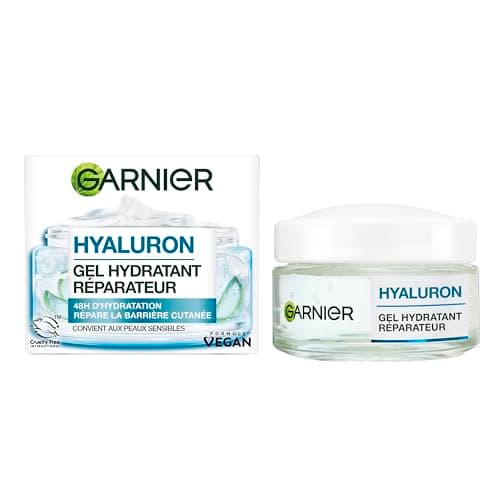 GARNIER Skin Active - Crème Gel Visage Hyaluron Barrier Repair - Repulpe & Apaise - 48H - Glycérine, Acide Hyaluronique & Aloe Vera - Vegan & Cruelty Free - Tous Types de Peaux - Homme & Femme - 50ml - Image 2