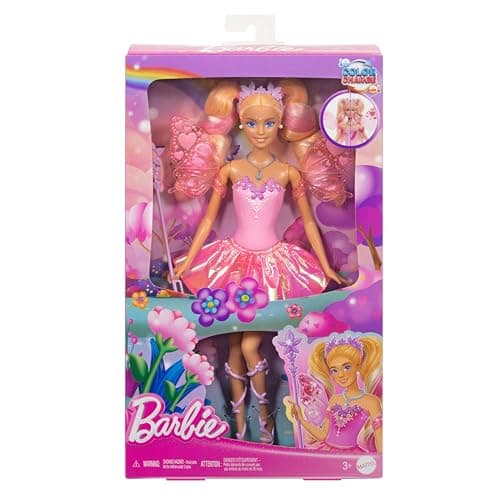 Barbie Barbie Fairy Doll with Magic Wand and Fashion Accessories, Wings and Outfit with Colour Changing Function, JCP76 - Image 7