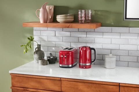 KitchenAid 5KEK1701EER Vintage Design Stainless Steel Electric Kettle with Adjustable Temperature from 50 to 100 °C with Removable Anti-Limescale Filter, 1.7 L Capacity, 2400 W, Empire Red - Image 7