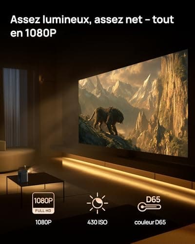 XGIMI MoGo 2 Pro (New) 1080P Portable Video Projector, Compatible with Google TV & Netflix, 430 Lumens ISO, 2X8W Speakers, Compatible with 4K, Autofocus, Smart Eye Protection - Image 4