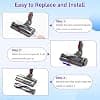 High Torque Brush for Dyson V11 V15 V10 V8 V7 SV10 SV11 SV12 Vacuum Cleaner, Anti-Tangle Brush Compatible with SV10 SV11 SV12 Air Flow Adjustable Ideal for Smooth Floors and Carpets - Image 7
