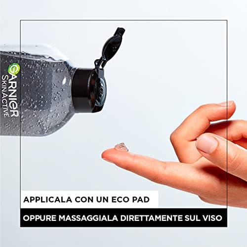 Garnier SkinActive Gel Micellares All in 1 Make-Up Remover Water with Charcoal for Blackheads, Hypoallergenic No Rinse Formula for Face, Eyes and Lips - 2 x 400 ml Bottles - Image 7