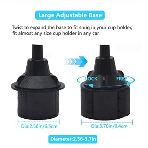 Universal Adjustable Gooseneck Car Cup Holder Compatible with Phone and Mobile Phones - Image 5