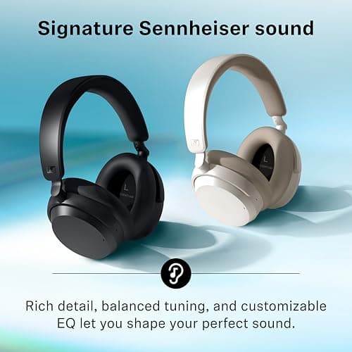 Sennheiser ACCENTUM Casque Bluetooth sans fil - Autonomie de la batterie de 50 heures, audio, suppression hybride du bruit (ANC), confort toute la journée et récupération vocale claire pour les appels - Image 5