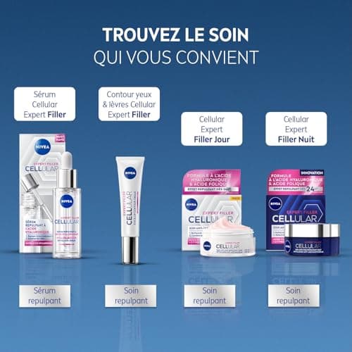 NIVEA Cellular Expert Lift - Soin Contour Des Yeux & Lèvres - Anti-Age - Repulpe, Raffermit, Hydrate & Réduit Les Rides - Acide Hyaluronique & Acide Folique - Tous Types De Peaux - 15 ml - Image 8