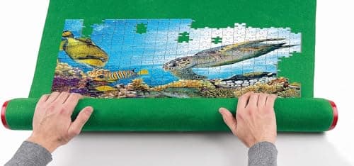 Clementoni | Felt Puzzle Mat 105 × 78 cm for 500 to 2000 Pieces | Rigid Tube Included | Winding System and Easy Storage | Non-slip Accessory for Puzzle Enthusiasts - Image 4