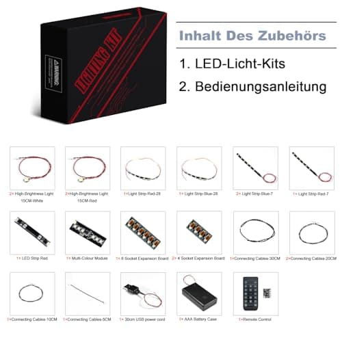 Remote Lighting Kit Compatible with Lego 42130 Technic BMW M 1000 RR Motorcycle Building Kit (No Model), DIY Motorcycle Lighting Kit, Decorative Lighting for 42130 Creative Gift - Image 7