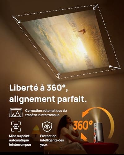 XGIMI MoGo 4 Mini Projector 1080P, Compatible with Google TV with Netflix Licensed, 360° Rotation, 2.5 Hours Playtime, 450 ISO Lumens, 2 x 6W Harman Kardon, Wi-Fi, Bluetooth - Image 6