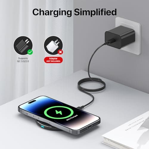 20W Max Wireless Charger, Fast Wireless Charger, Wireless Charging Dock, Inductive Charging Station Compatible with iPhone 11/12/13/14/15/Samsung Galaxy S23/S22/S21/S20/S10. - Image 6