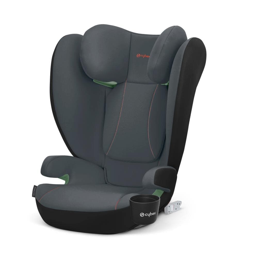 CYBEX Silver Solution B2 i-Fix Car Seat, Drinks Holder Included, for Cars with or without ISOFIX, 15 to 50 kg Approx. 3 to 12 Years, Steel Grey - Image 1