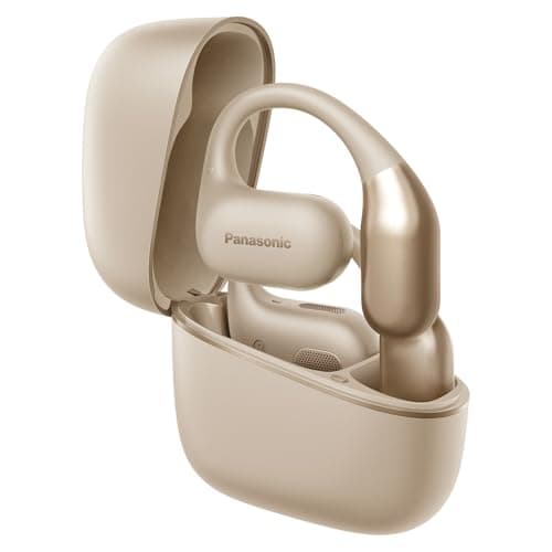 Panasonic RB-F10DE-C Écouteurs Oreilles Libres sans Fil, Écouteurs Bluetooth avec Microphone ENC, 25 Heures d'Autonomie, Bluetooth 5.4, IPX4, Commandes Tactiles, Beige - Image 2