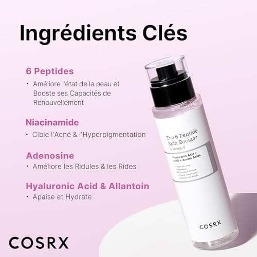 COSRX 6 Peptide Collagen Booster Toner Serum, Essence Faciale Boostant le Renouvellement Cutané, Niacinamide & Acide Hyaluronique pour tous types de peau, Soin de la Peau Coréen 150 ml (Lot de 1) - Image 4