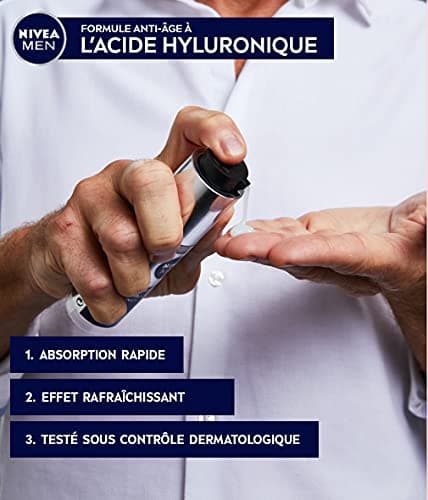 NIVEA MEN ACTIVE AGE Facial Routine, Anti-aging treatment for men including a day care enriched with creatine & caffeine and an eye contour treatment with hyaluronic acid - Image 5