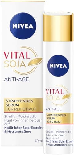 NIVEA Vital SOJA Sérum raffermissant anti-âge, sérum hydratant intense pour peaux matures à l'extrait naturel de soja, soin du visage raffermissant à l'acide hyaluronique (40 ml) - Image 2