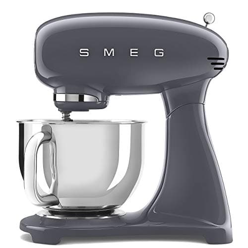 Smeg, SMF03GREU Pastry Processor, 10 Speed Levels, Step-On Function, Bowl 4.8 L, Safety Motor Lock, 3 Beaters, Hook and Lid Included, 800 W, Grey - Image 2