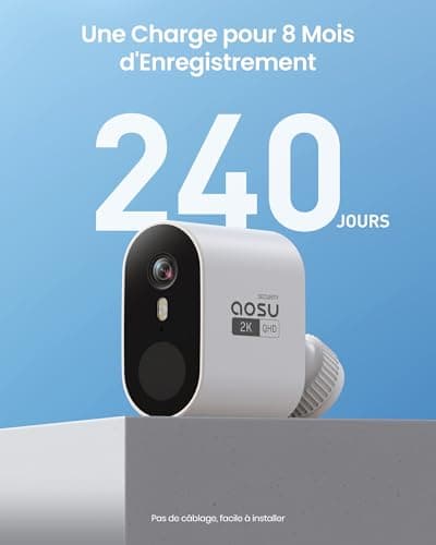 aosu 2K Wireless Outdoor WiFi Surveillance Camera, Kit 2 Cameras with aosuBase, No Monthly Fee, Battery Life Up to 240 Days, 166° Ultra Wide Angle, Al Detection, Vision Monitoring Between Cameras - Image 5