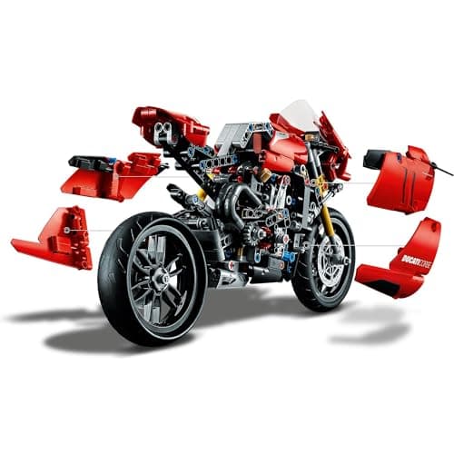 LEGO 42107 Technic Ducati Panigale V4 R, Modèle Réduit à Construire de Moto Pour Adultes, Kit de Construction 2en1, Idée Cadeau - Image 4