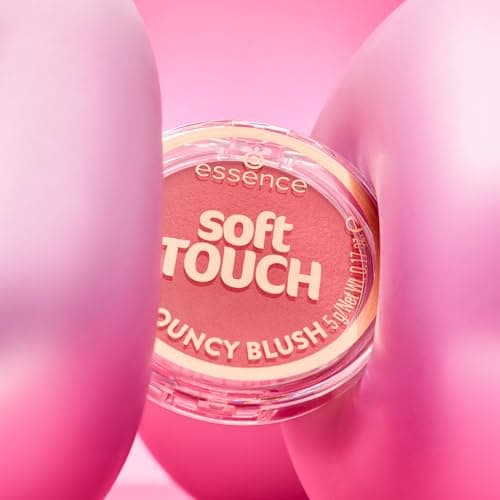 essence soft TOUCH BOUNCY BLUSH 30 exotic daisy, cream-to-powder blush, vibrant coral shade, matte finish, soft and caring texture, 5 g - Image 8