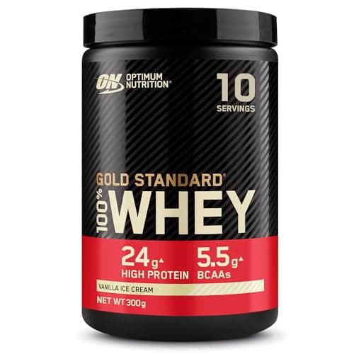 Optimum Nutrition Gold Standard 100% Whey, Protein Powder, Vanilla Ice Taste 300g, 10 Doses - Image 3