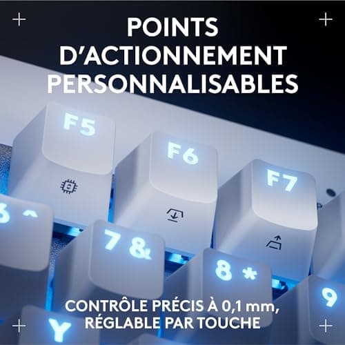 Logitech G Pro X 2 Lightspeed Gaming Headphones, Bluetooth, USB, 3.5 mm + Pro X TKL Rapid, Wired Gaming Keyboard without Numeric Keypad, Magnetic Analog Keys, Rapid Trigger, RGB, PC – White - Image 7