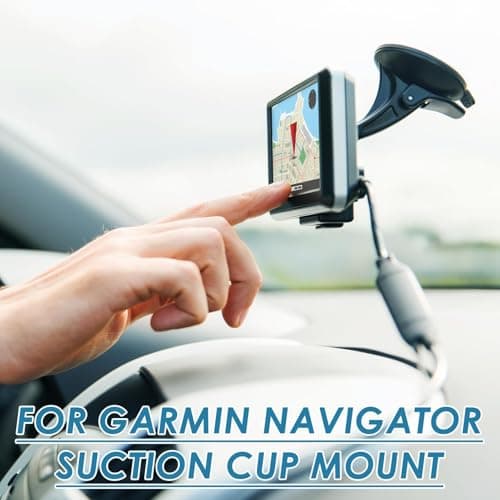 Garmin GPS Car Mount Holder - Replacement Windscreen Suction Cup Holder Compatible with Drivesmart, Nuvi, Zumo, NuLink, Dezl, Driveassist, Camper Van (Black) - Image 5