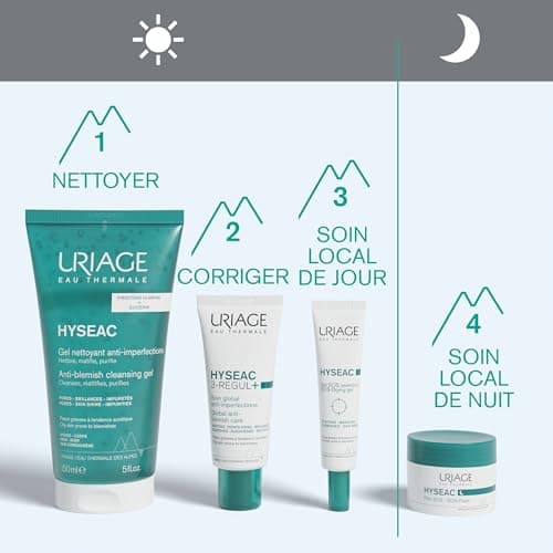 Uriage Hyseac Gel Nettoyant Anti-Imperfections Visage et Dos - Nettoie en Douceur et Purifie - Élimine l'Excès de Sébum - Peaux Grasses à Tendance Acnéique - Sans Savon - pH Physiologique - 150 ml - Image 7
