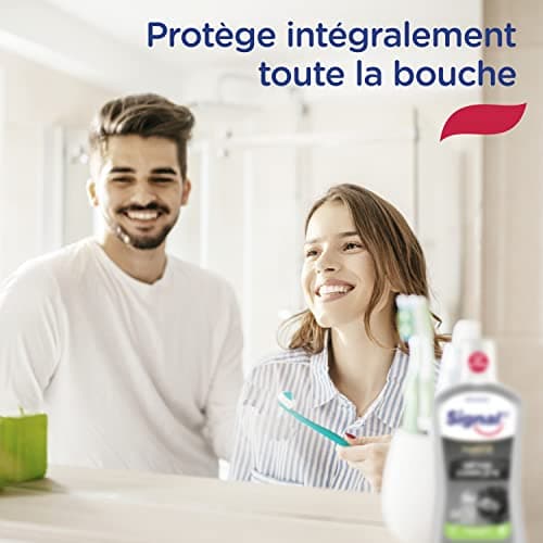 SIGNAL - Bain de Bouche Intégral 8 Détox Complète - Infusé au Charbon Actif - Enrichi en Zince Minéral pour une éfficacité antibactérienne pendant 18h - Sans Alcool - 500ml (Lot de 2) - Image 6