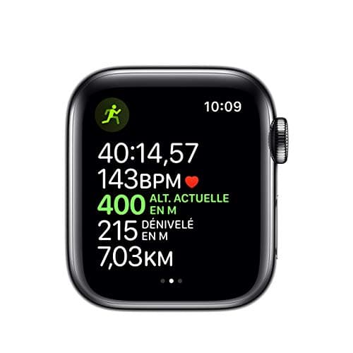 Apple Watch Series 5 (GPS + Cellular, 40MM) Space Grey Stainless Steel Case with Black Sport Strap (Refurbished) - Image 5