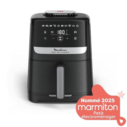 Moulinex Easy Fry Silence, Air Fryer, 5L, 1.5 kg, Silent Technology, Easy Clean & Store System, 10 Programmes, Black, EZ5528F0 - Image 3