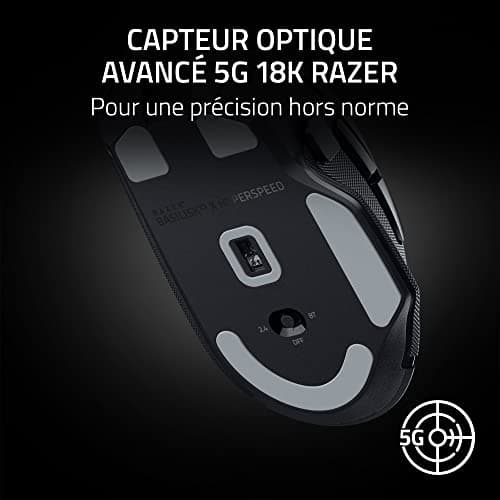 Razer Basilisk V3 X Hyperspeed Wireless Gaming Mouse (Ergonomic Iconic Shape with 9 Programmable Buttons, HyperSpeed Wireless, 5G Advanced Optical Sensor, 18K) Black - Image 7