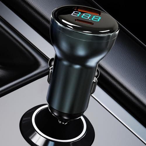 Adaptateur USB de voiture, chargeur de téléphone de voiture | Adaptateur automatique de charge USB rapide de 100 W - Bloc de charge rapide automobile PD30W avec écran numérique pour hommes et femmes - Image 4