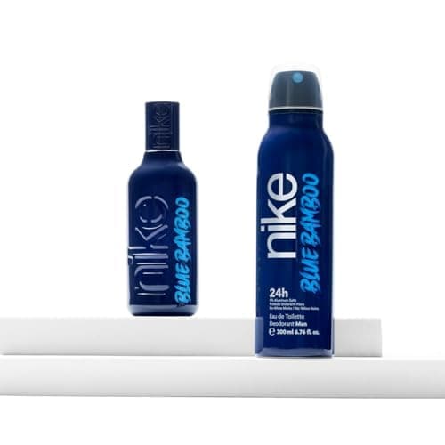 NIKE - Blue Promotion 100 ml + 200 ml, Eau de Cologne pour homme, Déodorant, Pack de 2, Parfum en spray, Eau de toilette naturelle et masculine, Arôme boisé fruité, Parfum frais - Image 5