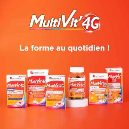 Forté Pharma - Multivit' 4G Effervescent Energy | Food Supplement Form and Tone - 12 Vitamins and 7 Minerals | 60 Effervescent Tablets - Image 8