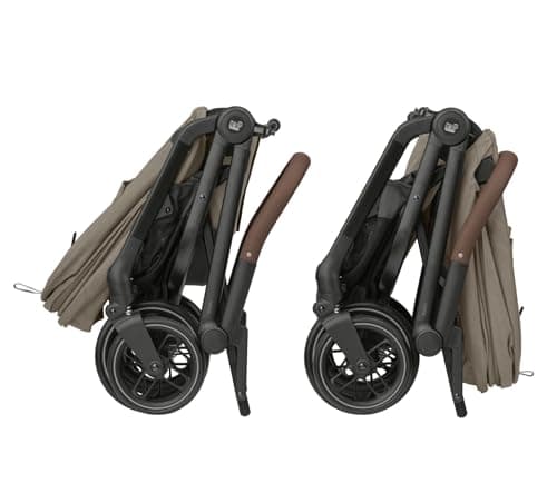 Maxi-Cosi Leona² Ultra Compact Lightweight Single Hand Folding Reversible Seat Stroller with Adjustable Backrest 3 Recline Positions Flat Recline 0-4 Years 0-22 kg Twillic Truffle - Image 4