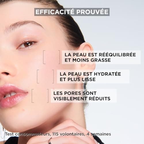 Garnier Pure Active - Air Cream - Soin Matifiant Quotidien - Enrichie en AHA + BHA & en Charbon - Hydrate 48h & Matifie 12h* - Peaux Mixtes à Grasses à Tendance Acnéique - 50 ml - Image 6
