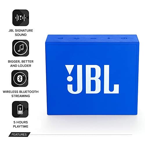 JBL GO+ Enceinte Bluetooth portable - Baffle avec kit mains-libres et réduction de bruit - Non étanche - Autonomie 5hrs - Qualité audio JBL - Bleu [Ancien modèle] - Image 3