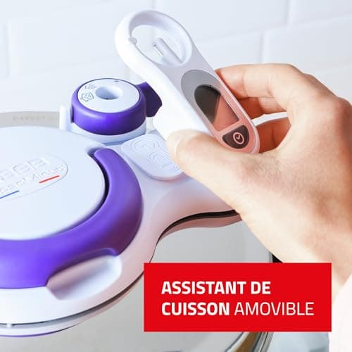 Seb Clipsominut' Perfect Pressure Cooker 9 L, Pressure Cooker Induction, Easy to Use, Timer, 100 Recipes Included, Made in France, Purple P4624900 - Image 7
