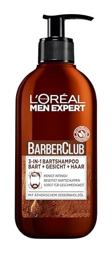 L'Oréal Men Expert Beard Shampoo 3 in 1 XXL for Men, Beard Soap for Beard, Face and Hair, Beard Care Against Dandruff with Cedarwood Essential Oil, Barber Club, - Image 3
