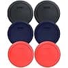 Pyrex 7201-PC 6 4 Cup Lids for Glass Bowl (2-Black, 2-Blue and 2-Red) by Pyrex - Image 2