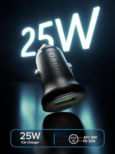 SBS 25W Car Charger, Charger for iPhone, Samsung, Xiaomi, Oppo, USB-C for Mobile Phones and Tablets, USB-A 18 Watt Fast Charging Output - Image 3