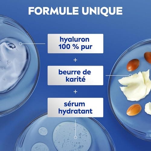 NIVEA Lait Corps Hydratant Douceur 72h (1 x 250 ml) — Crème hydratante à l'Acide Hyaluronique pur & Beurre de karité — Soin pour le corps avec sérum hydratant nourrissant peaux sèches - Image 5