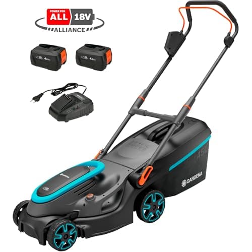 Gardena cordless lawn mower set PowerMax 37/36V P4A, ready to use: Mower <350 m², cutting width 37 cm, bin volume 45 l, central high reg. cut, PowerPlus motor eco mode (14638-20) - Image 6