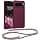 kwmobile Necklace Case Compatible with Google Pixel 9 Pro XL - Silicone Case Cover with Necklace Burgundy Purple - Image 2