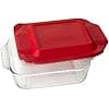Pyrex Sculpted Baking Dish 8 Square w/Red Lid by Pyrex - Image 2
