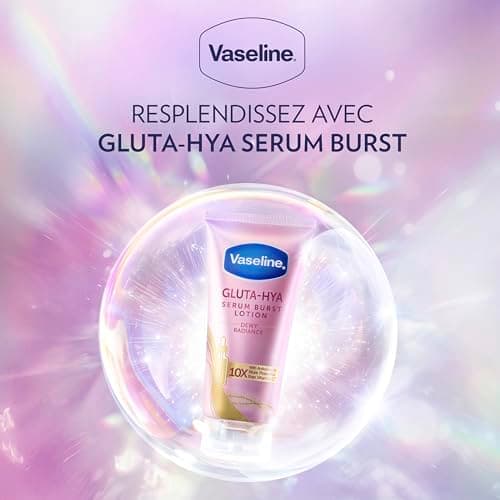 Vaseline Gluta-Hya Dewy Radiance Serum Burst Lotion - Hydrating Body Lotion with Hyaluronic Acid and Glutathione - Antioxidant-Rich Care for Radiant Skin - 2×200ml - Image 4