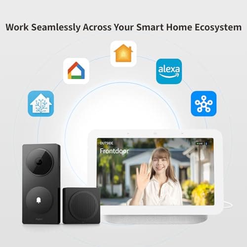 Aqara 2K Video Hub Doorbell G410 with Chime HomeKit Secure Video, Built-in Matter Hub, 2.4G/5GHz Wi-Fi, Zigbee and Thread, 4:3, Wireless/Wired, Compatible with Alexa, Google, Home Assistant, Grey - Image 4
