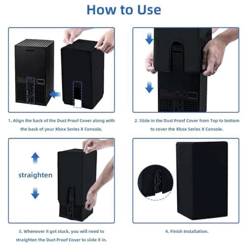 Tiardey Black Dust Cover for Xbox Series X Console, Anti-Scratch Protective Cover - Image 7