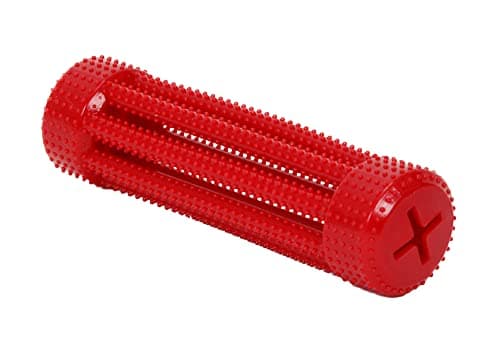 Bubimex - Teething Toy - Dog Chew Toy - Stuffing with Stick Treats - Teeth Cleaning - Gum Massager - Strong and Flexible TPR Rubber - 19x5x5cm - Red - Image 4