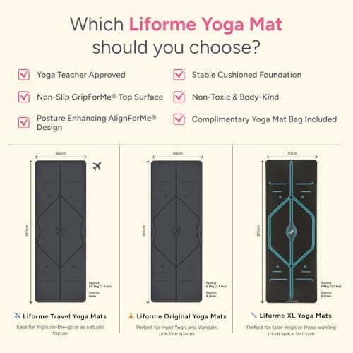 Liforme Yoga Mat – The Best Eco-Friendly Non-Slip Yoga Mat with Unique and Original Alignment System – Biodegradable Yoga Mat - Image 6